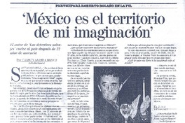 "México es el territorio de mi imaginación" (entrevista)
