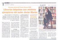 Librerías talquinas con mínimos ejemplares del autor Javier Marías