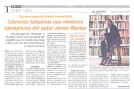 Librerías talquinas con mínimos ejemplares del autor Javier Marías