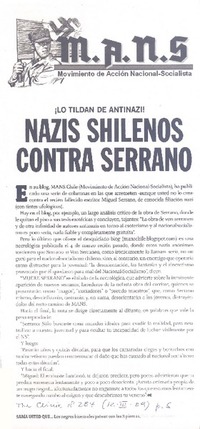 Nazis shilenos contra Serrano