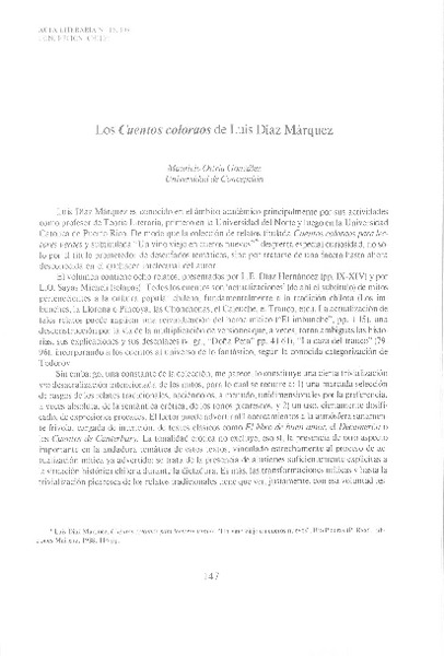 Los Cuentos coloraos de Luis Díaz Márquez