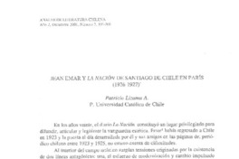 Jean Emar y La Nación de Santiago de Chile en París (1926-1927)