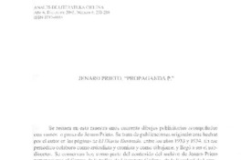 Jenaro Prieto, "Propaganda P"
