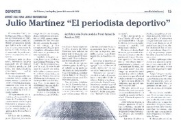 Julio Martínez "El periodista deportivo"