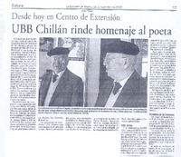 UBB Chillán rinde homenaje al poeta