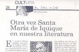 Otra vez Santa María de Iquique en nuestra literatura Otra vez Santa María de Iquique en nuestra literatura