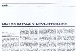 Octavio Paz y Levi-Strauss