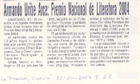 Armando Uribe Arce: Premio Nacional de Literatura 2004