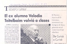 El ex alumno Volodia Teitelboim volvió a clases
