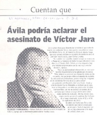 Ávila padría aclarar el asesinato de Víctor Jara
