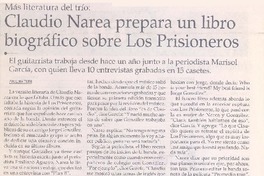 Claudio Narea preapara un libro biográfico sobre Los Prisioneros