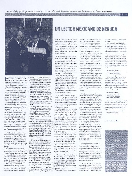 Un lector mexicano de Neruda