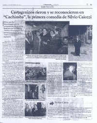 Cartageninos rieron y se reconocieron en "Cachimba", la primera comedia de Silvio Caiozzi