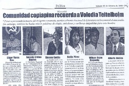 Comunidad copiapina recuerda a Volodia Teitelboim
