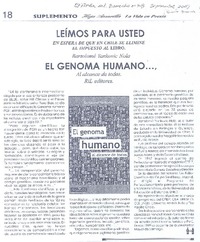 El genoma humano..., al alcance de todos