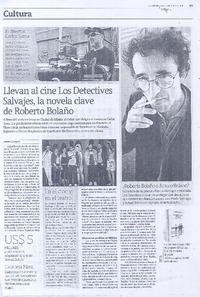 Llevan al cine Los Detectives Salvajes, la novela clave de Roberto Bolaño