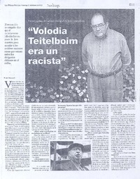 "Volodia Teitelboim era un racista"