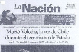 Murió Volodia, la voz de Chile durante el terrorismo de Estado