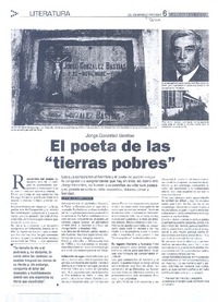 Jorge González Bastías. El poeta de las "tierras pobres"