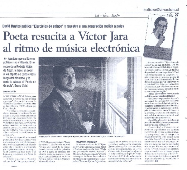 Poeta resucita a Víctor Jara al ritmo de música electrónica