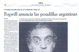 Fogwill anuncia las pesadillas argentinas