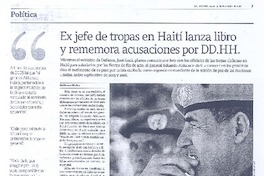 Ex jefe de tropas en Haití lanza libro y rememora acusaciones por DD.HH.