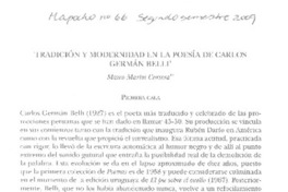 Tradición y modernidad en la poesía de Carlos Germán Belli