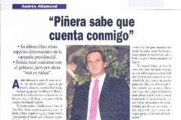 Piñera sabe que cuenta conmigo" (entrevista)