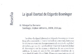 la igual libertad de Edgardo Boeninger