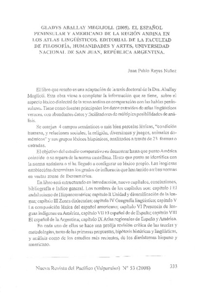 El español peninsular y americano de la región andina en los atlas lingüísticos