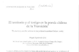 El territorio y el testigo en la poesía chilenas de la Transición