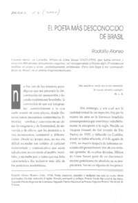El poeta más desconocido de Brasil