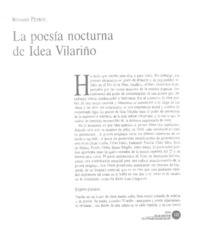 La poesía nocturna de Idea Vilarino