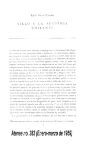 Lillo y la Academia Chilena