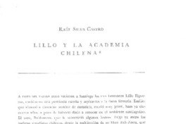 Lillo y la Academia Chilena