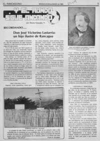 Don José Victorino Lastarria: un hijo ilustre de Rancagua
