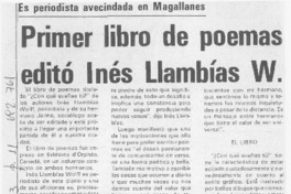 Primer libro de poesía editó Inés Llambías W.