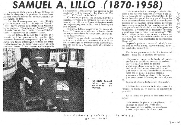 Samuel A. Lillo (1870-1958).