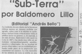 "Sub-Terra" por Baldomero Lillo