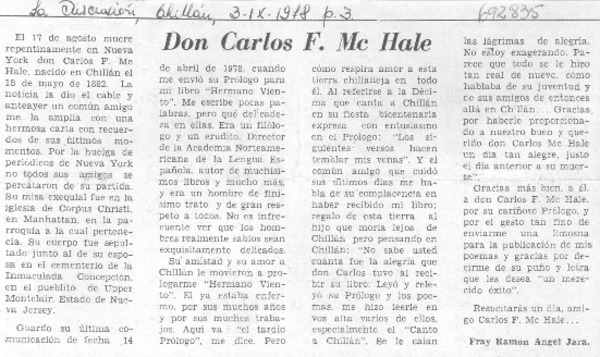 Don Carlos F. Mc Hale