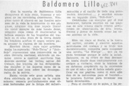 Baldomero Lillo.