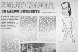 Sergio Macías, un lárico diferente