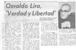Osvaldo Lira, "Verdad y libertad": [entrevista]