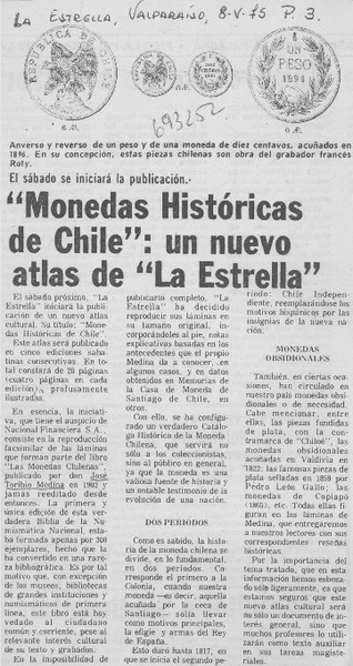 Monedas históricas de Chile": un nuevo atlas de "La Estrella".