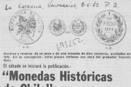 Monedas históricas de Chile": un nuevo atlas de "La Estrella".