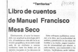 Libro de cuentos de Manuel Francisco Mesa Seco