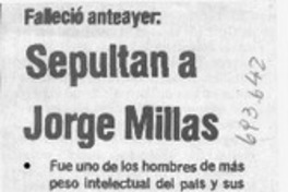 Sepultan a Jorge Millas.