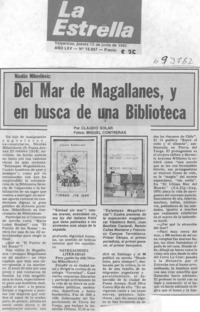 Del mar de Magallanes, y en busca de una biblioteca