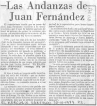 Las Andanzas de Juan Fernández.