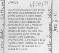 Juan Mihovilovich.